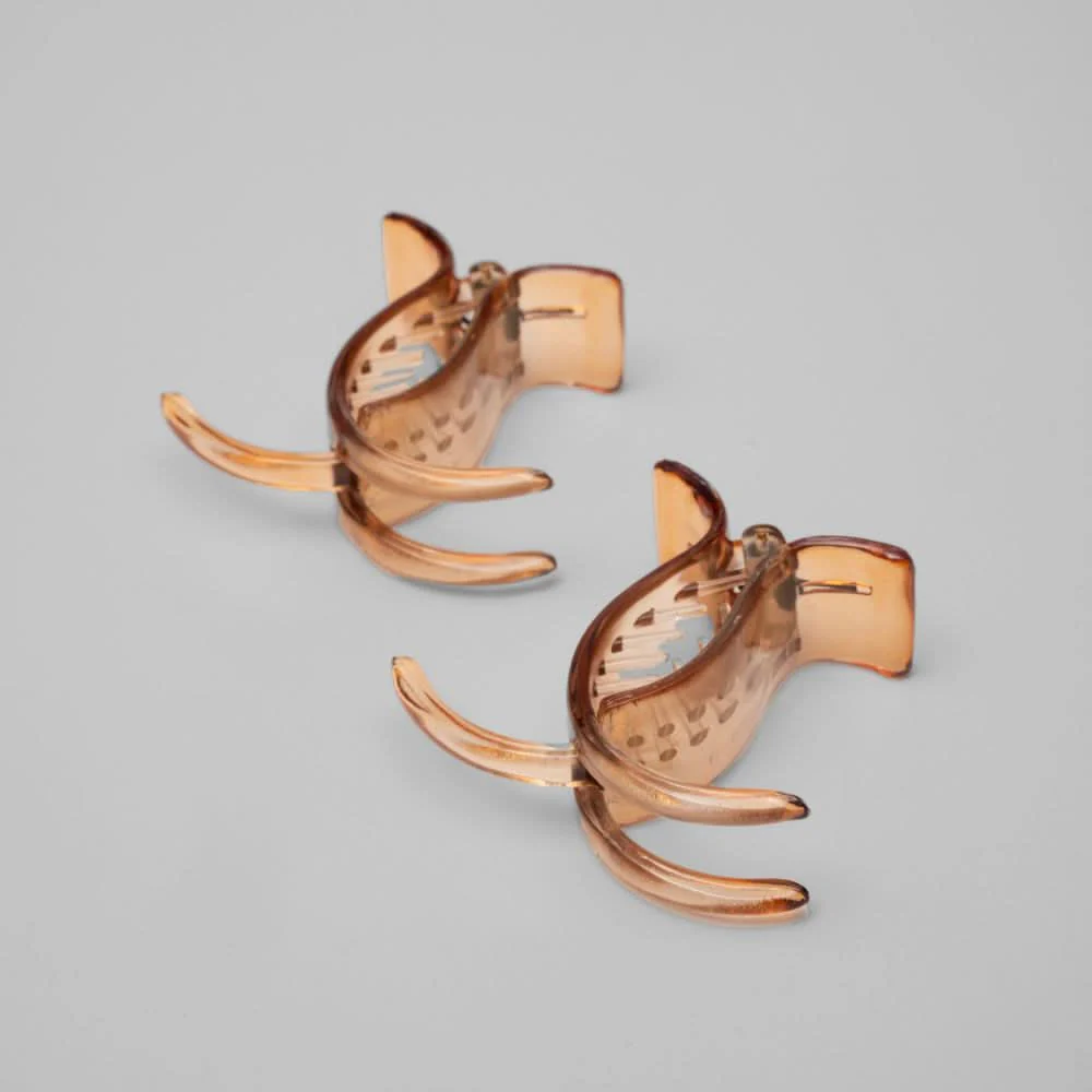 2x Extra Long Teeth Hair Claw Clips