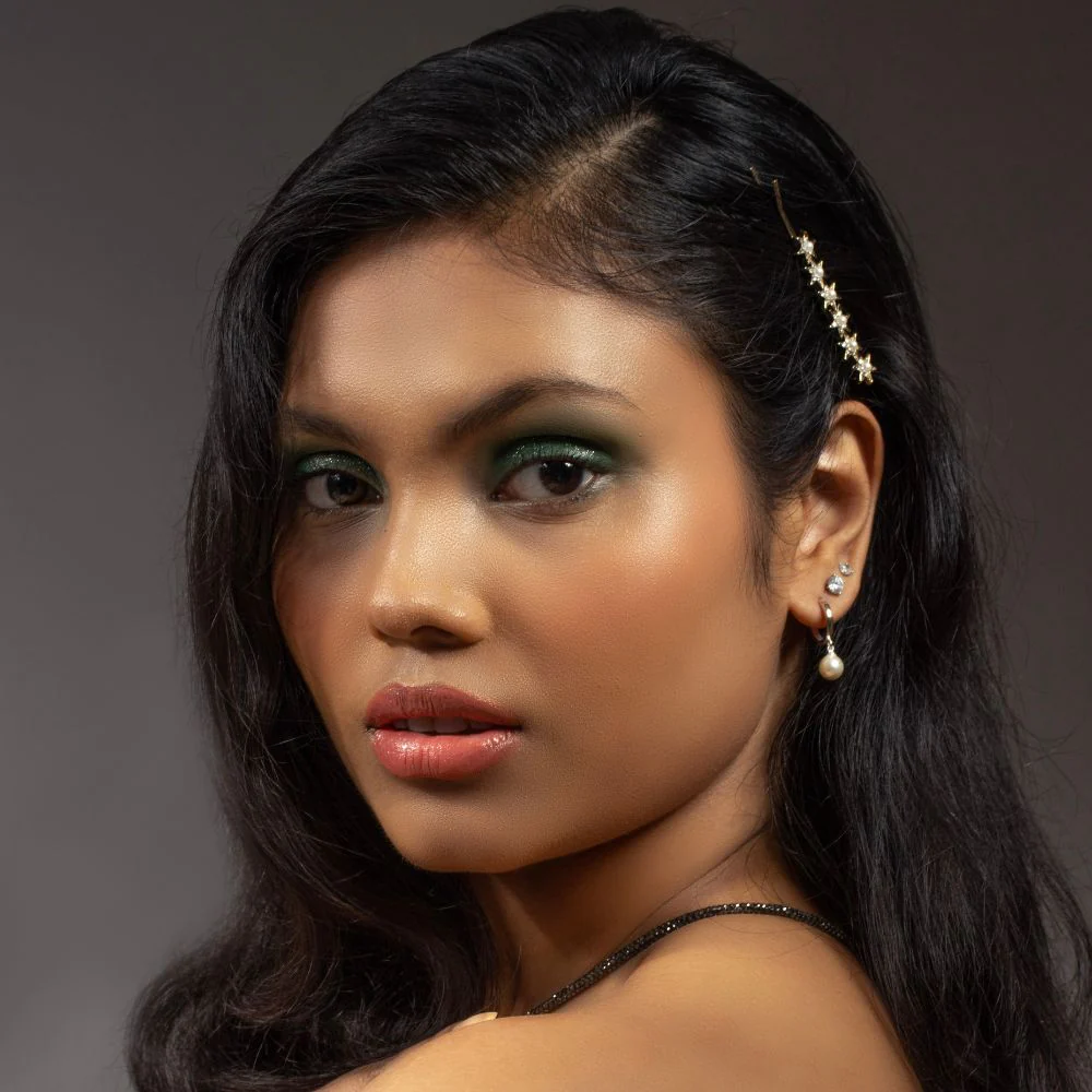 Crystal and Pearl Star Hair Slide - Image 2