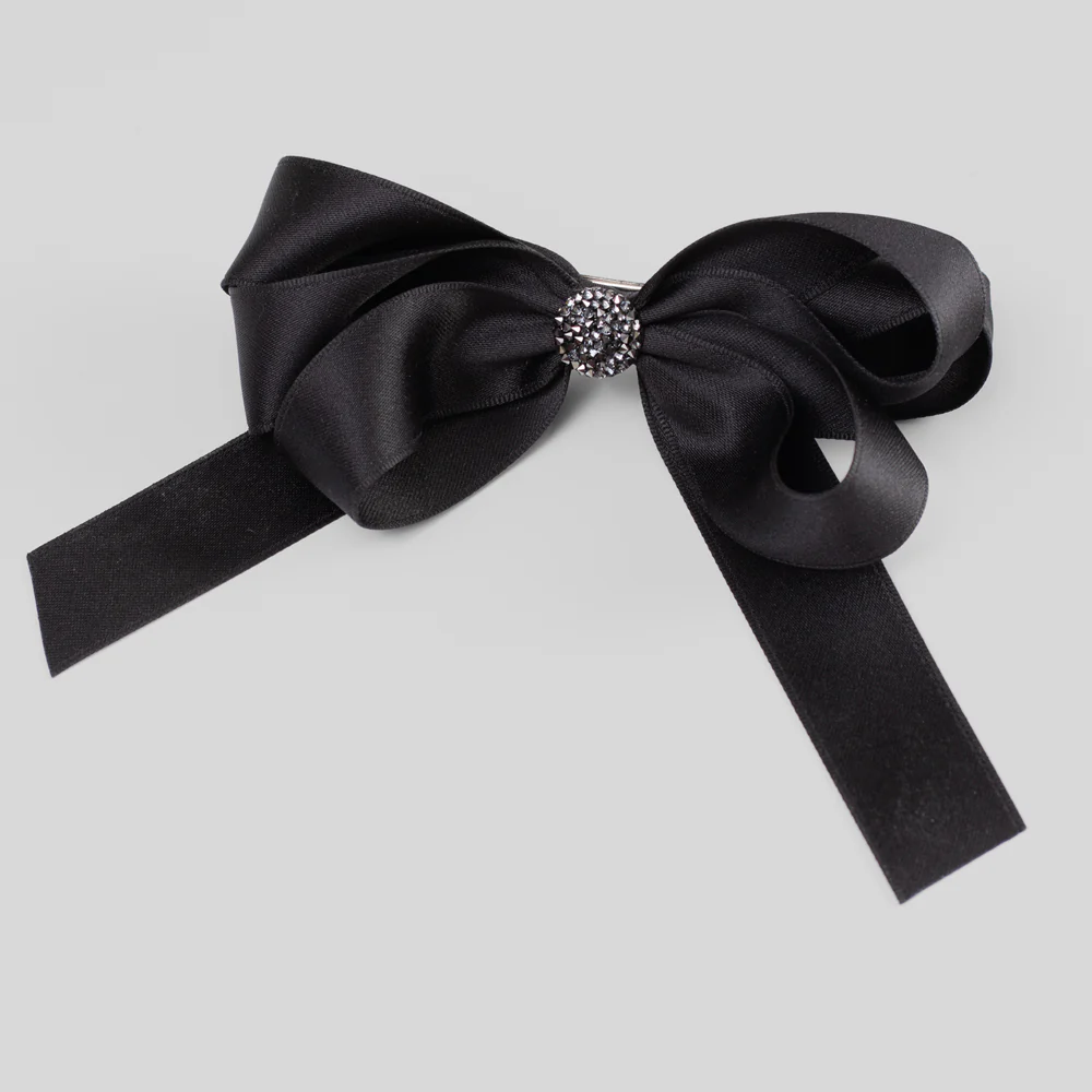 Crystal Ribbon Bow Barrette