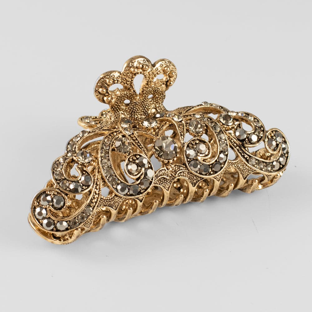 Large Crown Crystal Hair Claw Clip - Image 8