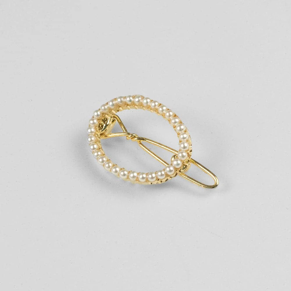 Mini Crystal Oval Hair Clip - Image 8